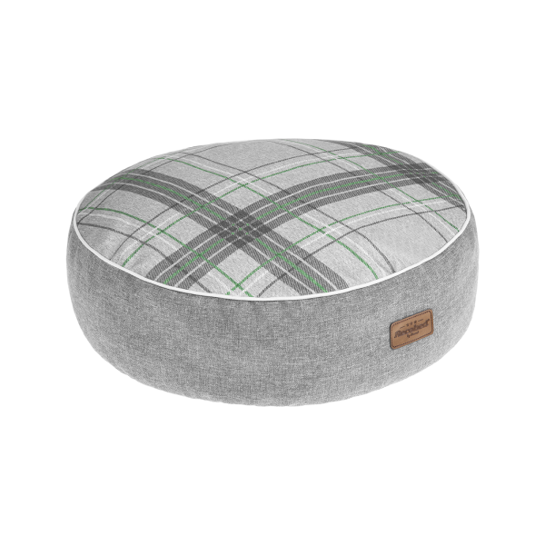 Barents Pouf dark tartan