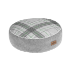 Barents Pouf dark tartan